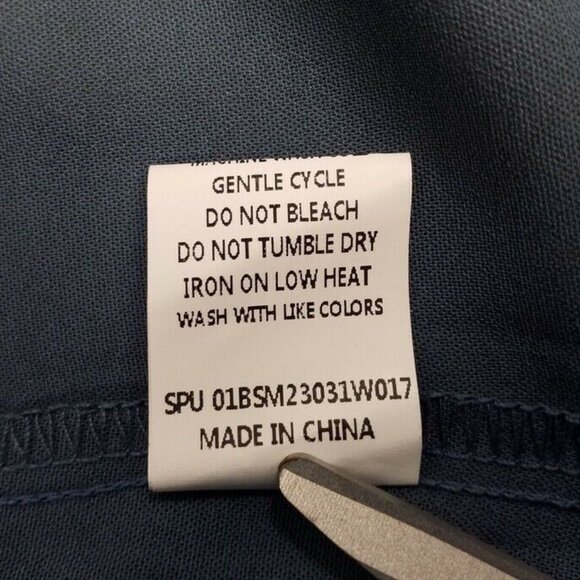 Bloomchic Stone Blue Raise Dot Mesh Patchwork Flounce Sleeve Blouse Women 26/4X - Picture 10 of 15